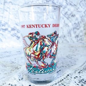 COLLECTIBLE 1997 KENTUCKY DERBY FESTIVAL GLASS/ MINT JULEP RECIPE/PARTY GLASS